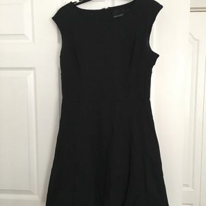 Structured but soft and stretchy black dress